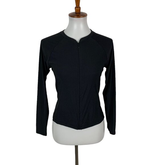 Calia Black Zip Up Long Sleeve Fitted Athletic Jacket Small - Picture 1 of 6